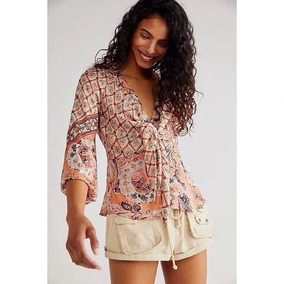 Free People Run Free Blouse - Picture 1 of 13